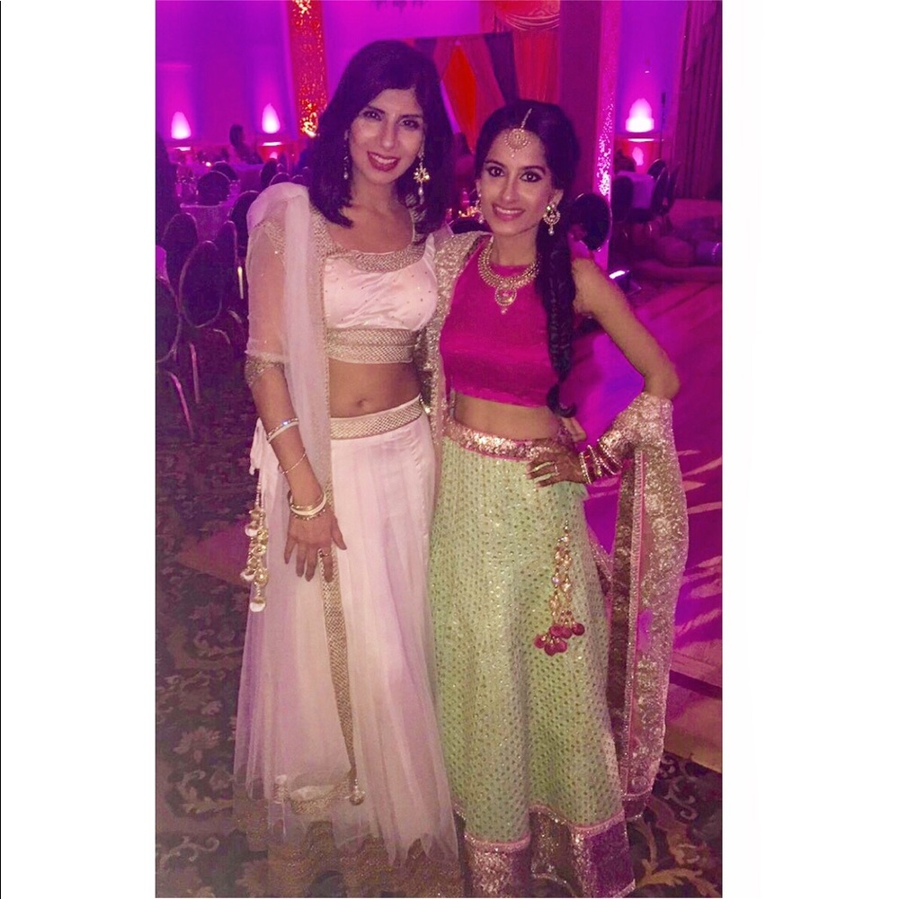 Plain white lehenga